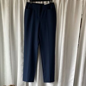 INC International Concepts Women's Navy Straight Leg Pants